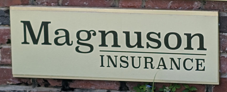 Magnuson Insurance office plaque